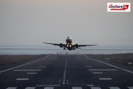Representative image: airplane taking off runway