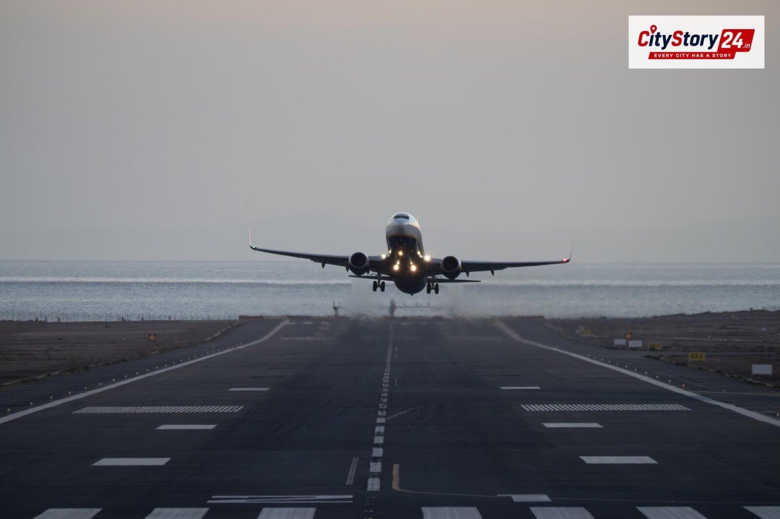 Representative image: airplane taking off runway