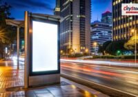 Representative image: digital billboard city road night