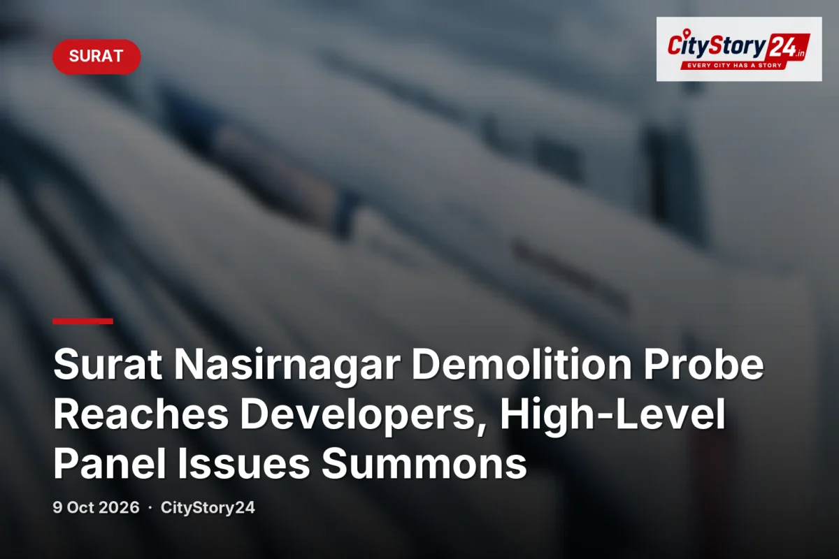Surat Nasirnagar Demolition Probe Reaches Developers, High-Level Panel Issues Summons