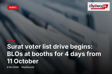 Surat voter list drive begins: BLOs at booths for 4 days from 11 October