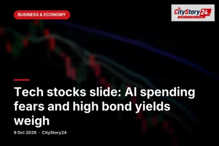 Tech stocks slide: AI spending fears and high bond yields weigh
