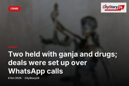Two held with ganja and drugs; deals were set up over WhatsApp calls