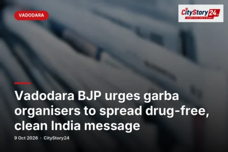 Vadodara BJP urges garba organisers to spread drug-free, clean India message