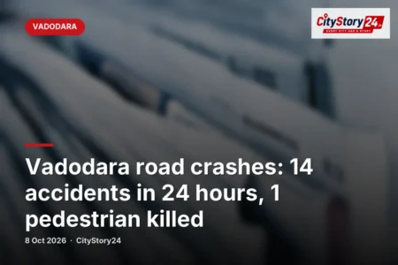 Vadodara road crashes: 14 accidents in 24 hours, 1 pedestrian killed