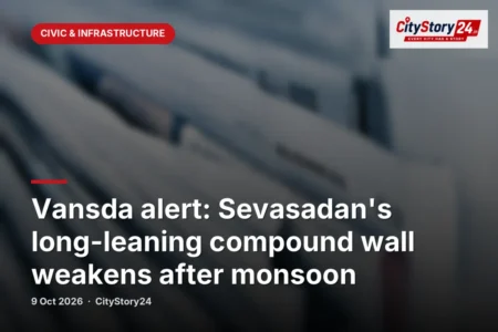 Vansda alert: Sevasadan's long-leaning compound wall weakens after monsoon