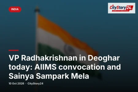 VP Radhakrishnan in Deoghar today: AIIMS convocation and Sainya Sampark Mela