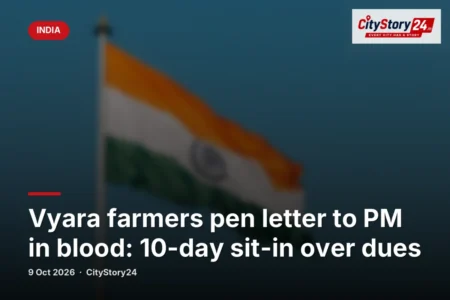 Vyara farmers pen letter to PM in blood: 10-day sit-in over dues